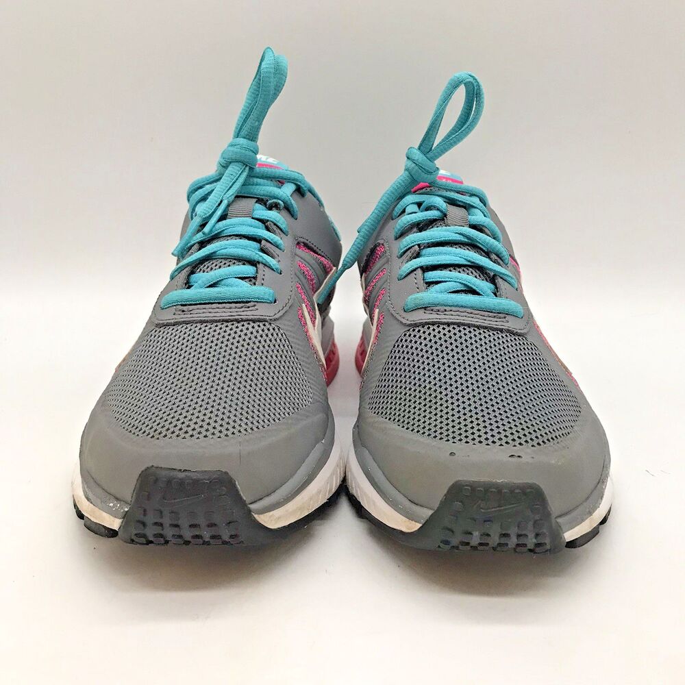 Nike Dart XII Running Shoes 831535-002 Women's 8 Gray Pink Teal Lace Up Sneakers - Picture 2 of 12